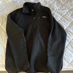 Black men’s Patagonia better sweater, quarter zip brand new